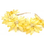 'Field Day' Yellow Bauble Flower Bib Necklace
